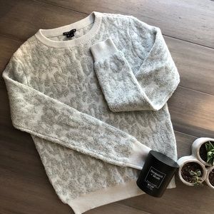 Theory Salomay Leopard Print Knit Sweater